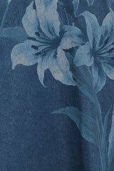 MIDNIGHT BLOOM DENIM MIDI DRESS