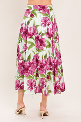 ROMANTIC ROSE WOVEN CIRCLE SKIRT
