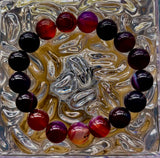 Royal Aura Purple Agate Bracelet – 12mm Reiki-Infused Statement Bracelet (Medium–Large Fit)