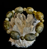 Earthbound Labradorite Nugget Bracelet – Reiki-Infused Limited Edition (Small–Medium Fit)