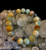 Serenity Flow Amazonite Bracelet – 10mm Matte Reiki-Infused Calm & Communication Stone (Medium Fit)