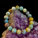 Serenity Flow Amazonite Bracelet – 10mm Matte Reiki-Infused Calm & Communication Stone (Medium Fit)
