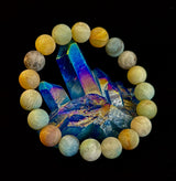 Serenity Flow Amazonite Bracelet – 10mm Matte Reiki-Infused Calm & Communication Stone (Medium Fit)