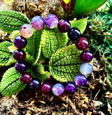Royal Aura Purple Agate Bracelet – 12mm Reiki-Infused Statement Bracelet (Medium–Large Fit)