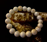 Pure Calm White Turquoise Bracelet – 10mm Matte Reiki-Infused Power Bracelet (Medium Fit)