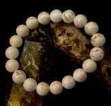 Pure Calm White Turquoise Bracelet – 10mm Matte Reiki-Infused Power Bracelet (Medium Fit)