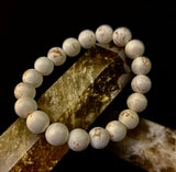 Pure Calm White Turquoise Bracelet – 10mm Matte Reiki-Infused Power Bracelet (Medium Fit)