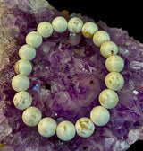 Pure Calm White Turquoise Bracelet – 10mm Matte Reiki-Infused Power Bracelet (Medium Fit)