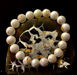 Pure Calm White Turquoise Bracelet – 10mm Matte Reiki-Infused Power Bracelet (Medium Fit)