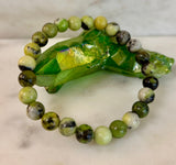 Vital Earth Serpentine Bracelet – 8mm Reiki-Infused Healing & Transformation Gemstone (7.5” Fit)