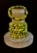 Vital Earth Serpentine Bracelet – 8mm Reiki-Infused Healing & Transformation Gemstone (7.5” Fit)