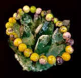 Vital Earth Serpentine Bracelet – 8mm Reiki-Infused Healing & Transformation Gemstone (7.5” Fit)