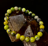 Vital Earth Serpentine Bracelet – 8mm Reiki-Infused Healing & Transformation Gemstone (7.5” Fit)