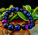 Galaxy Tiger Eye Bracelet – Energy, Confidence & Protection | Medium & Large Wrist Fit