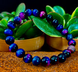 Galaxy Tiger Eye Bracelet – Energy, Confidence & Protection | Medium & Large Wrist Fit