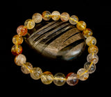 Golden Healer Quartz Bracelet – 8mm Natural Crystal (Small–Medium Wrist) | Energy Healing, Alignment & Manifestation