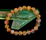 Golden Healer Quartz Bracelet – 8mm Natural Crystal (Small–Medium Wrist) | Energy Healing, Alignment & Manifestation