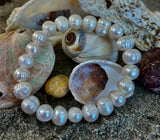 Luminous Grace Freshwater Pearl Bracelet – 6mm & 8mm White Pearl Stretch Bracelet