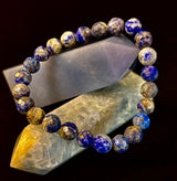Clarity & Confidence Lapis Lazuli Bracelet – 8mm Polyhedral Gemstone Bracelet