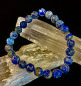 Clarity & Confidence Lapis Lazuli Bracelet – 8mm Polyhedral Gemstone Bracelet