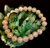 Harmony & Prosperity Xiuyan Jade Bracelet – 8mm Polyhedral Serpentine Gemstone