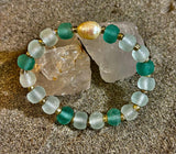 Ocean Pearl Sea Glass Bracelet