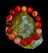 Fiery Spirit Red Banded Agate Bracelet