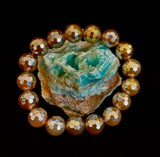 Champagne Glow Faceted Agate Bracelet