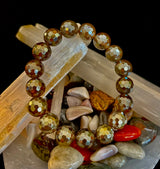 Champagne Glow Faceted Agate Bracelet