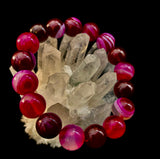 Fuchsia Fire Agate Bracelet