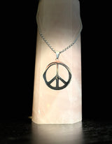 Peace Sign Stainless Steel Pendant Necklace – Bold & Empowering - treasures-4-u-2-day
