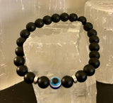 Evil Eye Style Beaded Bracelets – Handmade Natural Stone Protection