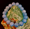 Aquamarine Beaded Bracelet – Reiki-Infused Calm, Clarity & Communication Jewelry (Medium Wrist)