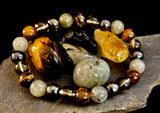 Bohemia Tiger's Eye & Labradorite Protection Bracelet – Medium Wrists - treasures-4-u-2-day