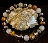 Bohemia Tiger's Eye & Labradorite Protection Bracelet – Medium Wrists - treasures-4-u-2-day