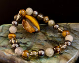 Bohemia Tiger's Eye & Labradorite Protection Bracelet – Medium Wrists - treasures-4-u-2-day
