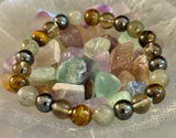 Bohemia Tiger's Eye & Labradorite Protection Bracelet – Medium Wrists - treasures-4-u-2-day