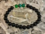 Green Natural Stone Stretchy Bracelet – Handcrafted in Turkey