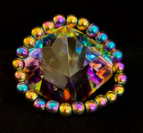 Rainbow Hematite Round Beaded Bracelet – LGBTQ Pride & Strength for Medium or Large Wrists