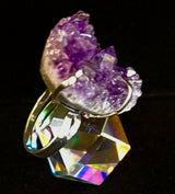Natural Amethyst Geode Statement Ring – Handmade in Brazil