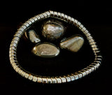 🐍 Snake Bone Style Hematite Bracelet – Bold & Modern Power Piece - treasures-4-u-2-day