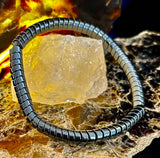 🐍 Snake Bone Style Hematite Bracelet – Bold & Modern Power Piece - treasures-4-u-2-day