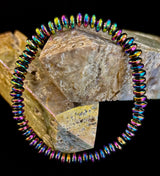 🌈 Rainbow Hue Metal Bracelet – Medium to Large Wrists