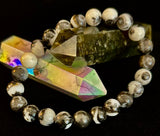 Zebra Stone Bracelet – 8mm Beads, Medium Wrists