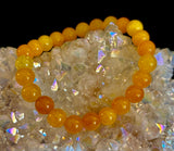 Orange Agate Beaded Bracelet – 8mm Natural Stones (Medium to Large Wrists)