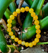 Orange Agate Beaded Bracelet – 8mm Natural Stones (Medium to Large Wrists)