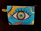 Handmade Turkish Evil Eye Coin Purse | 4x6 Fabric Pouch for Protection & Style - treasures-4-u-2-day