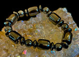 Power Play Bracelet | Geometric Healing Stone for Strength & Style (Large Wrists)