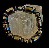 Power Play Bracelet | Geometric Healing Stone for Strength & Style (Large Wrists)