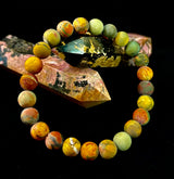 Picasso Stone (Picasso Jasper) Reiki-Infused Creativity & Grounding Bracelet - treasures-4-u-2-day